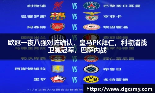 欧冠一夜八强对阵确认，皇马PK拜仁，利物浦战卫冕冠军，巴萨内战